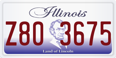 IL license plate Z803675