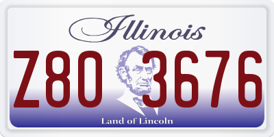IL license plate Z803676
