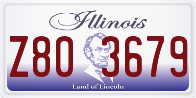 IL license plate Z803679