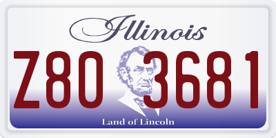 IL license plate Z803681
