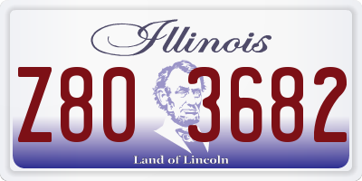IL license plate Z803682