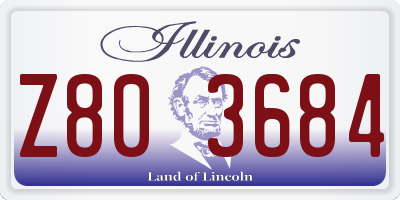 IL license plate Z803684