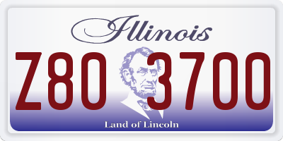 IL license plate Z803700