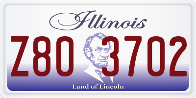 IL license plate Z803702