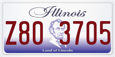 IL license plate Z803705