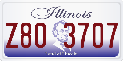 IL license plate Z803707