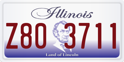 IL license plate Z803711