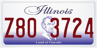 IL license plate Z803724