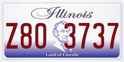 IL license plate Z803737