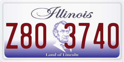 IL license plate Z803740