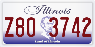 IL license plate Z803742