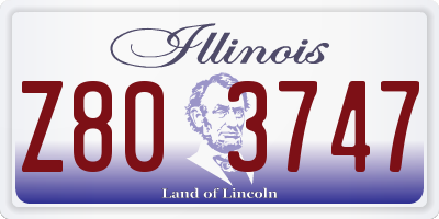 IL license plate Z803747