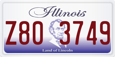 IL license plate Z803749