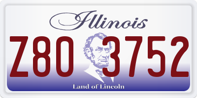 IL license plate Z803752