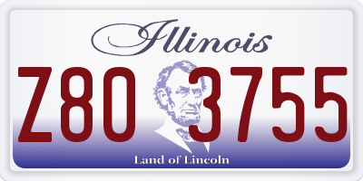 IL license plate Z803755
