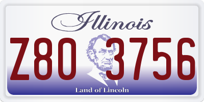 IL license plate Z803756