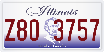 IL license plate Z803757