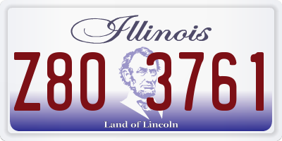 IL license plate Z803761