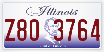 IL license plate Z803764