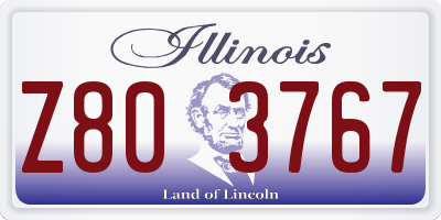 IL license plate Z803767