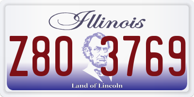 IL license plate Z803769