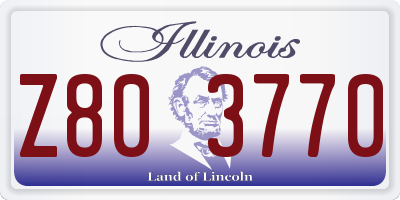IL license plate Z803770