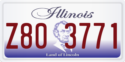 IL license plate Z803771