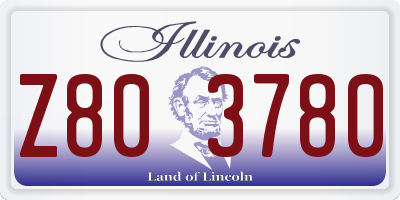 IL license plate Z803780