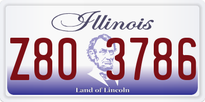 IL license plate Z803786