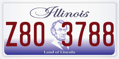 IL license plate Z803788
