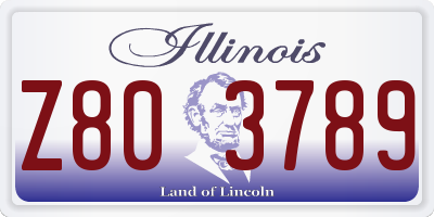 IL license plate Z803789