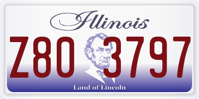 IL license plate Z803797