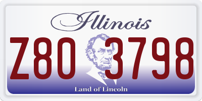 IL license plate Z803798