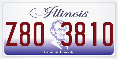 IL license plate Z803810