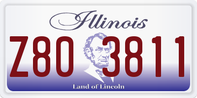 IL license plate Z803811