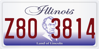 IL license plate Z803814