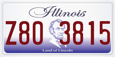 IL license plate Z803815