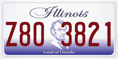 IL license plate Z803821