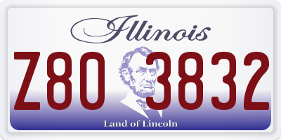 IL license plate Z803832