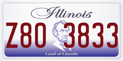 IL license plate Z803833