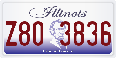 IL license plate Z803836