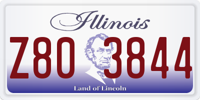 IL license plate Z803844