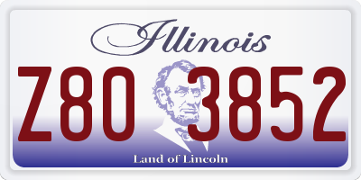 IL license plate Z803852