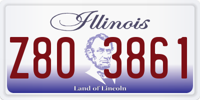 IL license plate Z803861