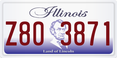 IL license plate Z803871
