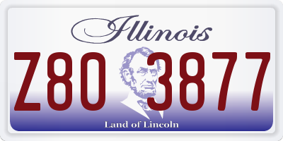 IL license plate Z803877
