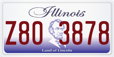 IL license plate Z803878