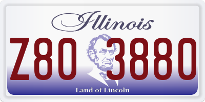 IL license plate Z803880