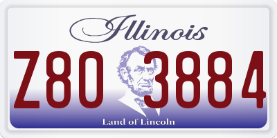 IL license plate Z803884