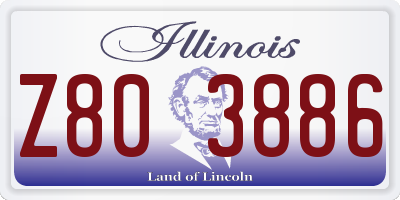 IL license plate Z803886